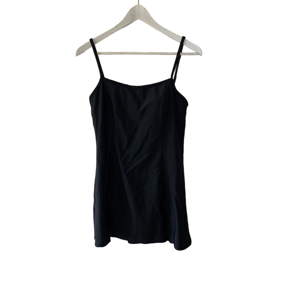 Vintage Sears Black One Piece Skirted Swimsuit Women’s Size 12